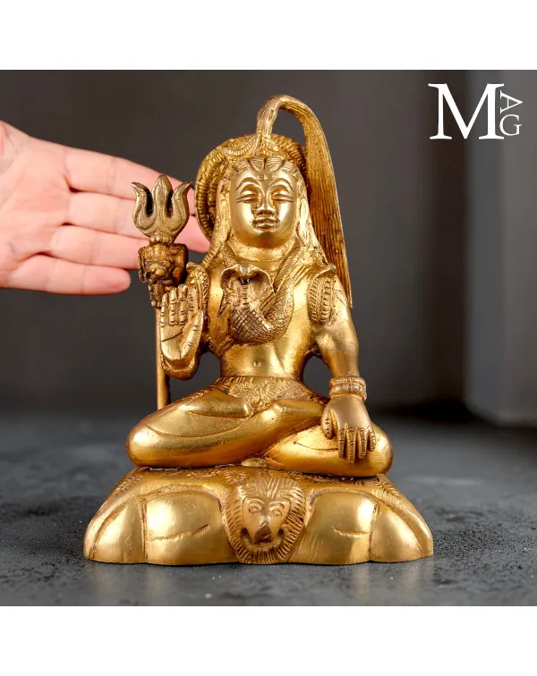 Statua di Shiva in Ottone – Fusione a Cera Persa...