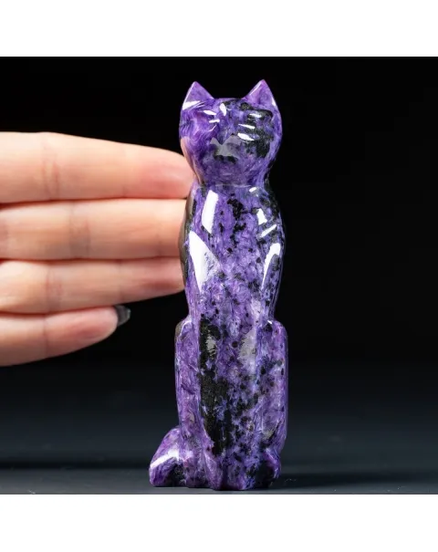 Statua Gatto in Charoite
