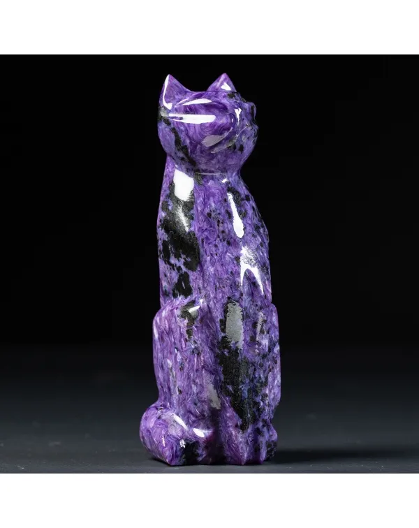 Statua Gatto in Charoite