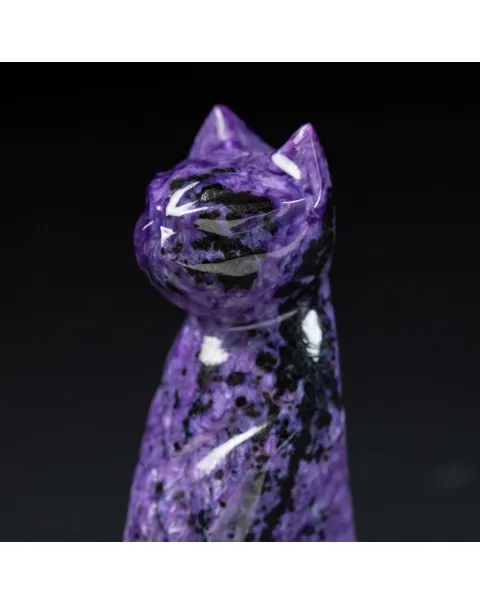 Statua Gatto in Charoite