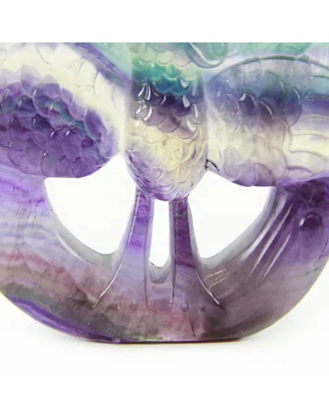 Statua Pavone Fluorite (410g)