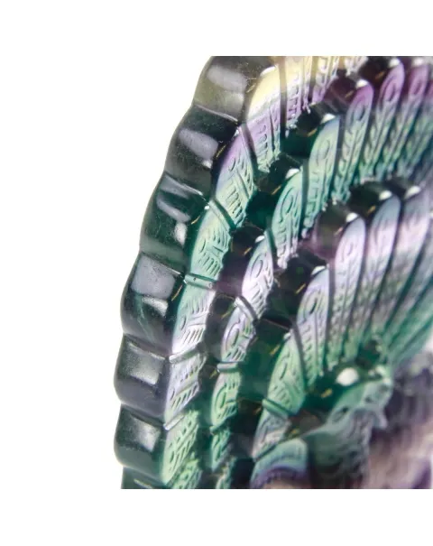 Statua Pavone Fluorite (410g)