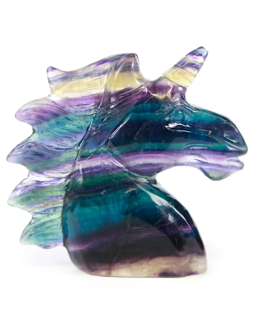 Statua Unicorno Fluorite (365g)