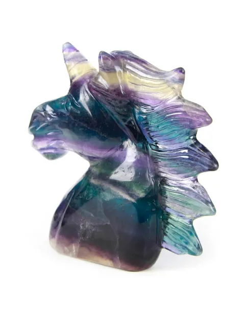 Statua Unicorno Fluorite (365g)