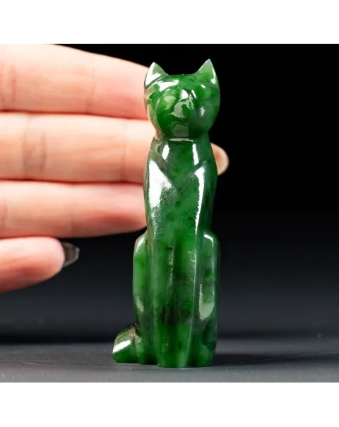 Statua Gatto in Giada