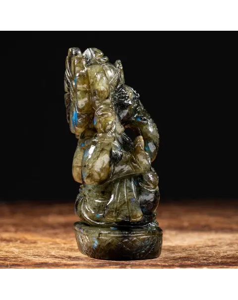 Statua Ganesh Labradorite (660g)