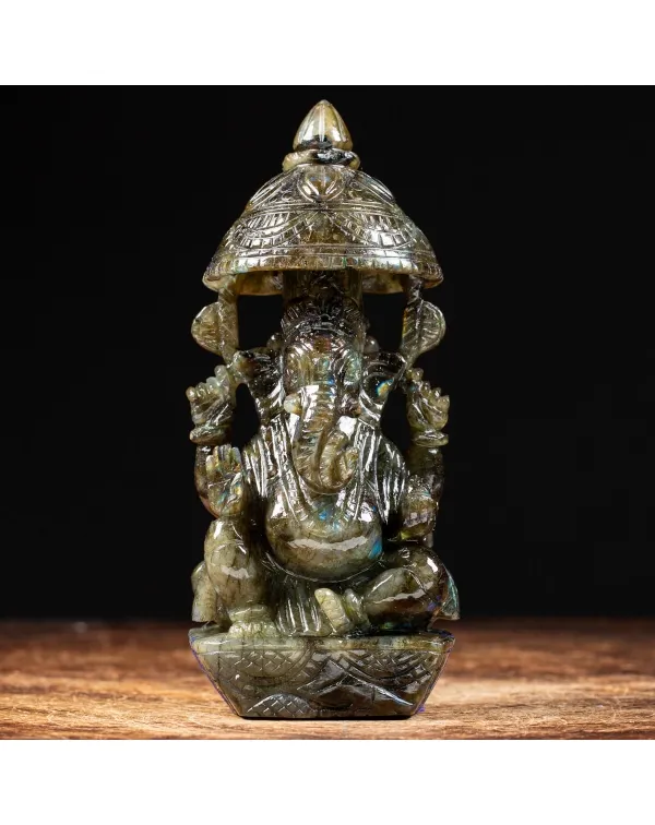 Statua Ganesh Labradorite (1100g)