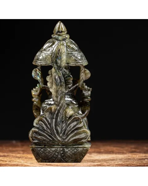 Statua Ganesh Labradorite (1100g)