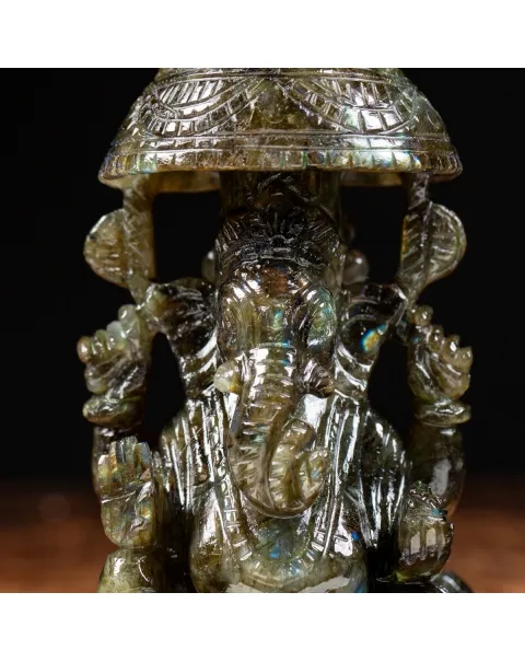 Statua Ganesh Labradorite (1100g)