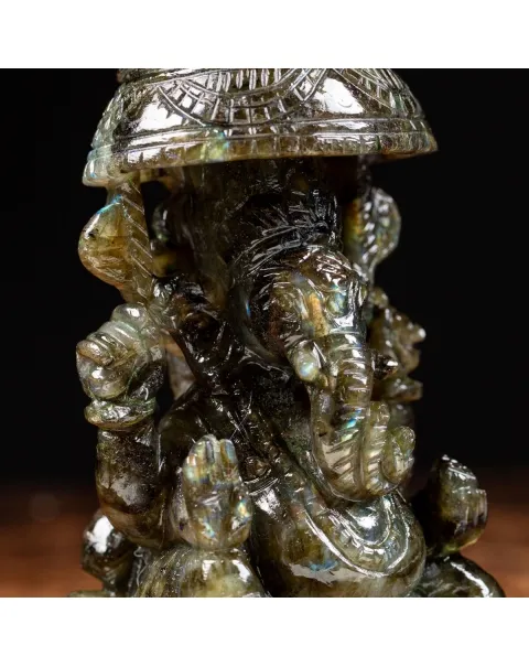 Statua Ganesh Labradorite (1100g)