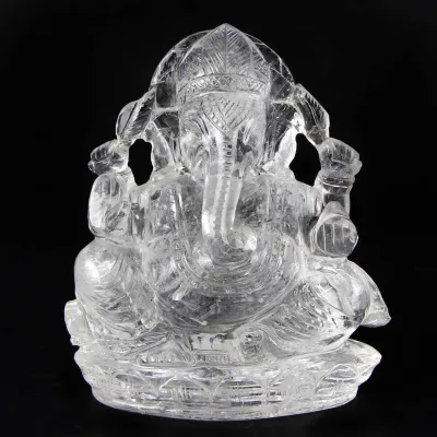 Statua Ganesh Quarzo (675g)