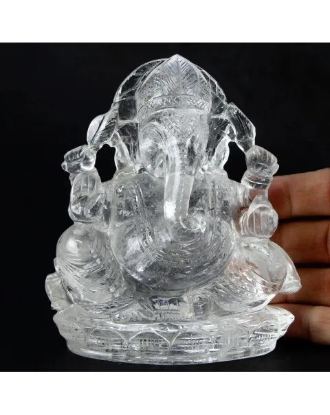 Statua Ganesh Quarzo (675g)