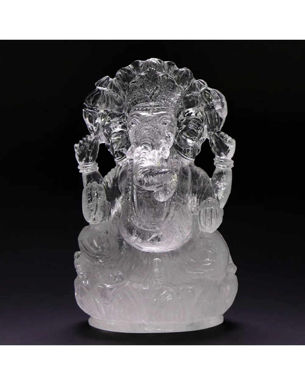 Statua Ganesh Quarzo (710g)