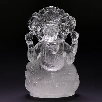 Statua Ganesh Quarzo (710g)