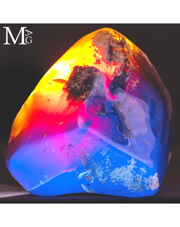 Ambra di Sumatra: pezzo da collezione con spettro ...