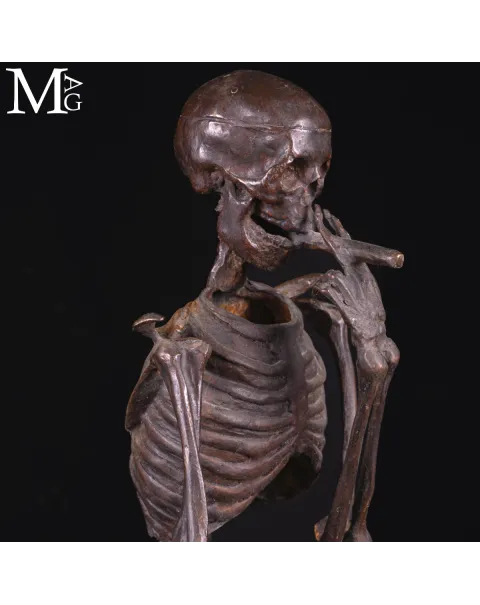 Scultura Scheletro Bronzo - Marcel Début
