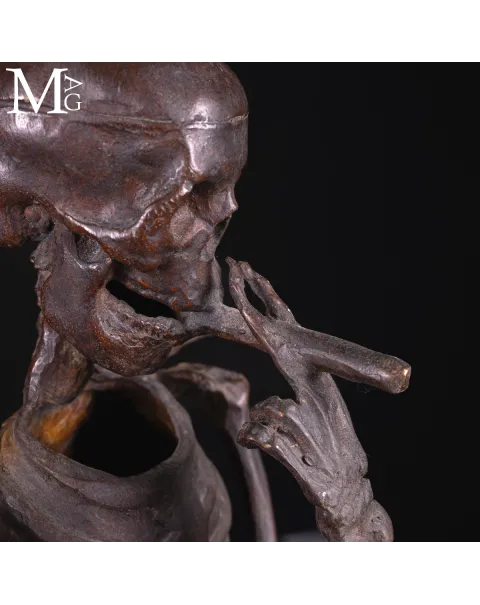 Scultura Scheletro Bronzo - Marcel Début