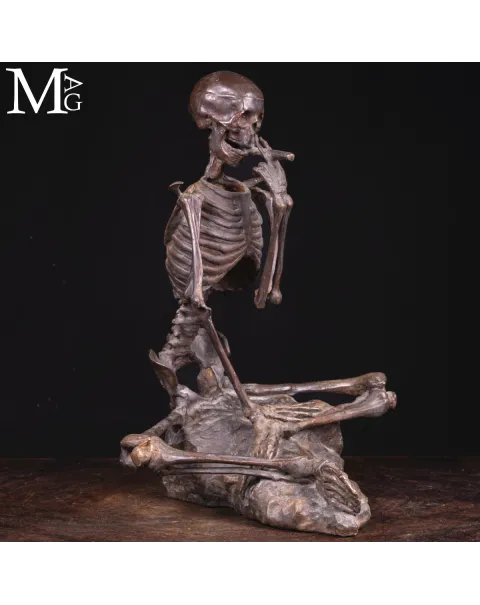 Scultura Scheletro Bronzo - Marcel Début