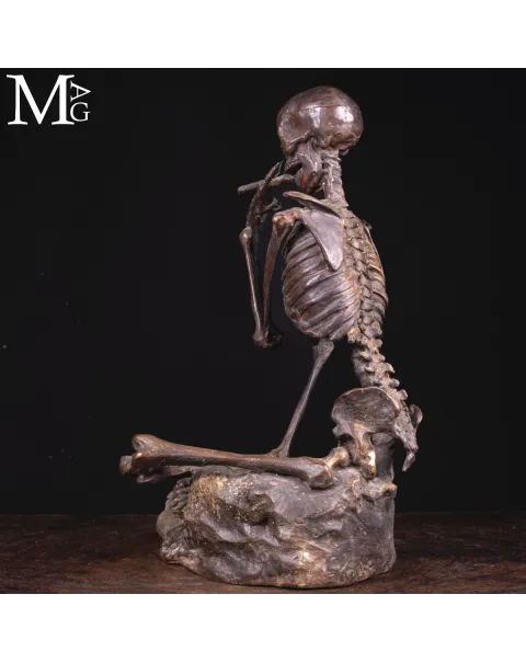 Scultura Scheletro Bronzo - Marcel Début