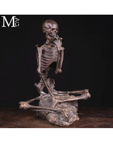 Scultura Scheletro Bronzo - Marcel Début