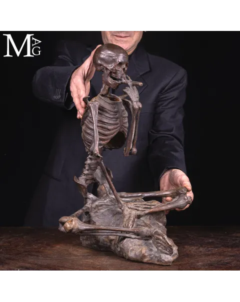 Scultura Scheletro Bronzo - Marcel Début