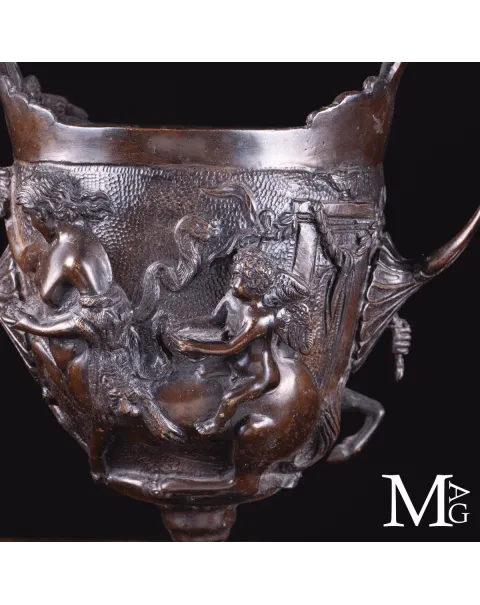 Coppe in Bronzo Scene Mitologiche - Ispirazione Pompeiana.
