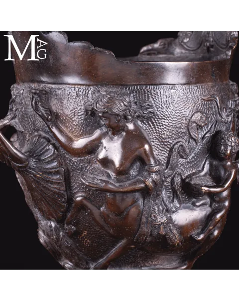 Coppe in Bronzo Scene Mitologiche - Ispirazione Pompeiana.