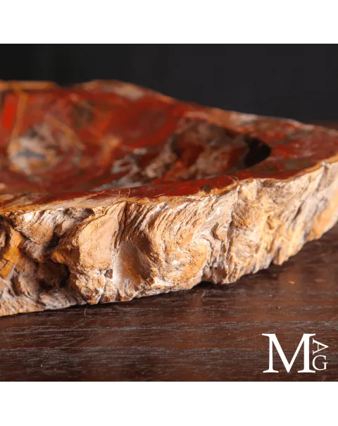 Svuotatasche in legno fossile Agatizzato – Madagascar