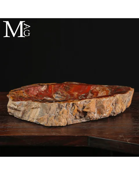 Svuotatasche in legno fossile Agatizzato – Madagascar