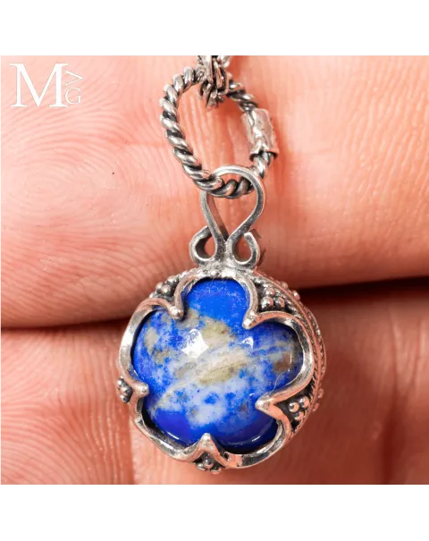 Ciondolo in argento con sfera di Lapis – Vichingo Gotland