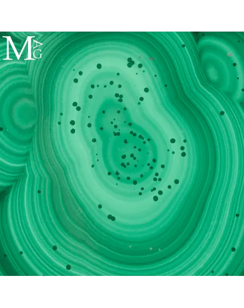 Ciondolo in argento con Malachite Naturale.