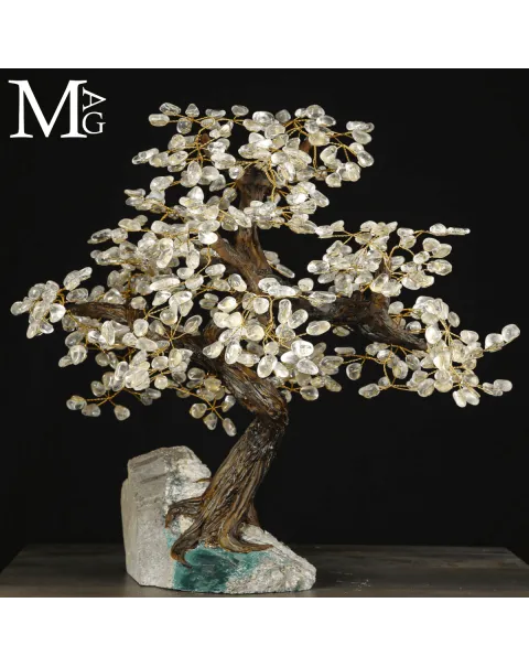 Bonsai in Quarzo su Drusa di Ametista – L'Energia Feng Shui.