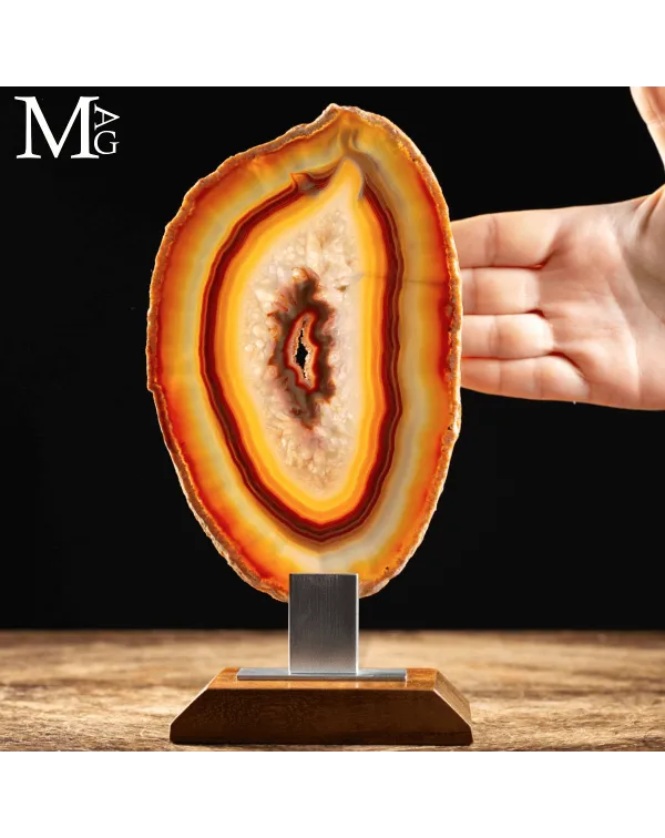 Fetta di Agata Naturale – Bande Cromatiche.