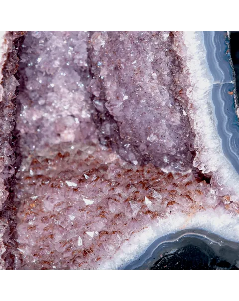 Geode di Ametista del Brasile con Bordo di Agata.
