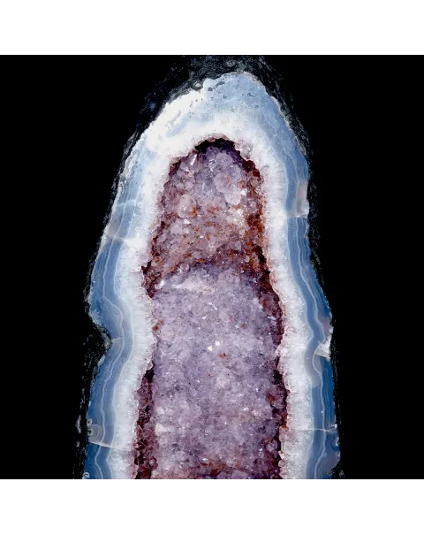 Geode di Ametista del Brasile con Bordo di Agata.