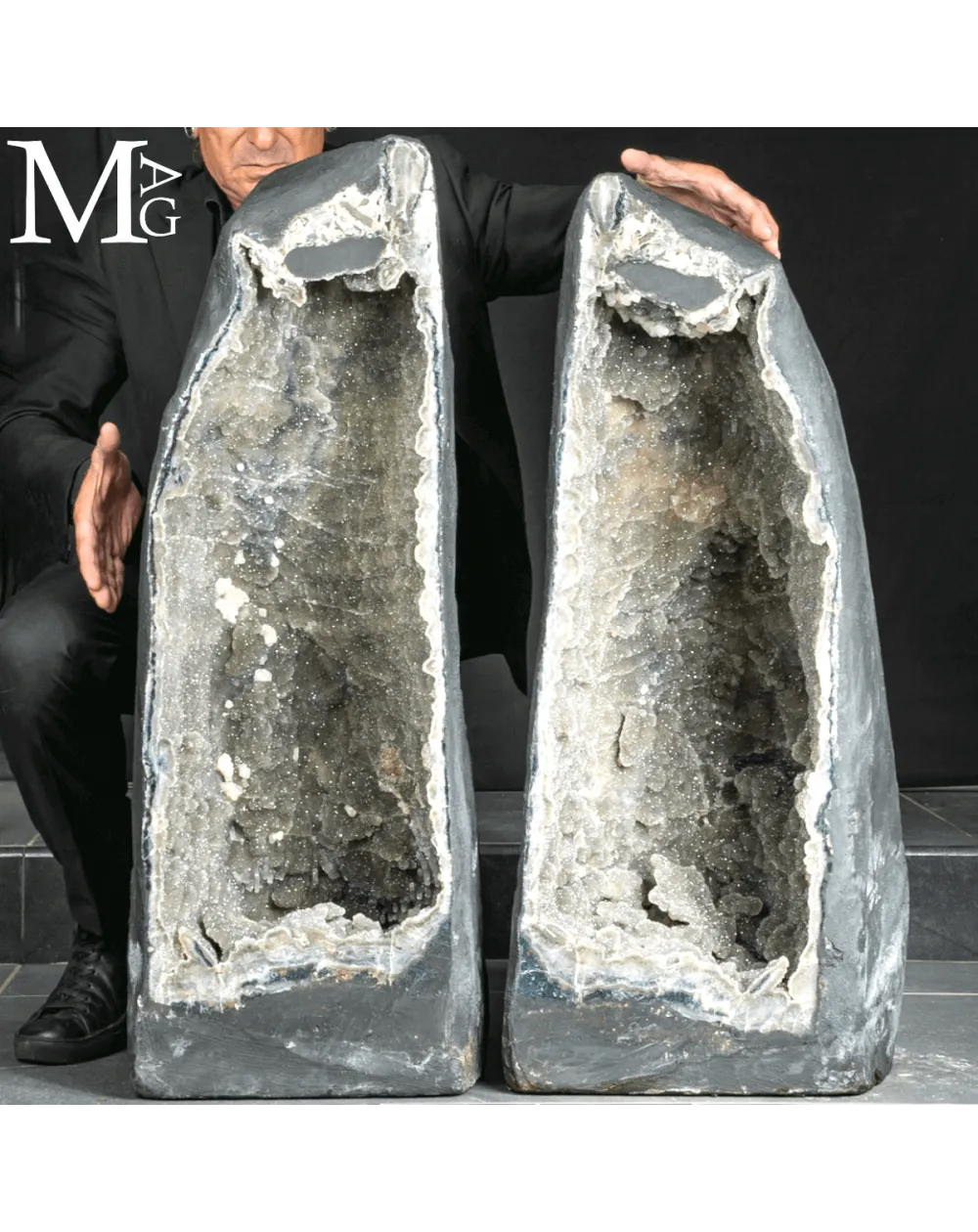 Grande Geode di Ametista Grigia