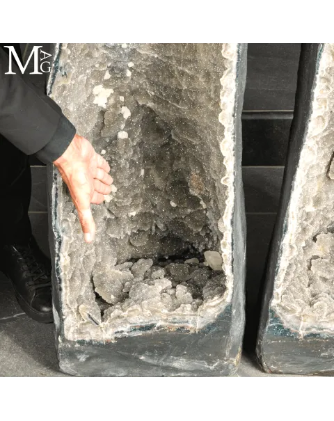 Grande Geode di Ametista Grigia