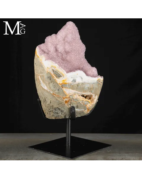 Geode di Ametista Vinaccia – Crescita Botrioidale e Microcristalli.