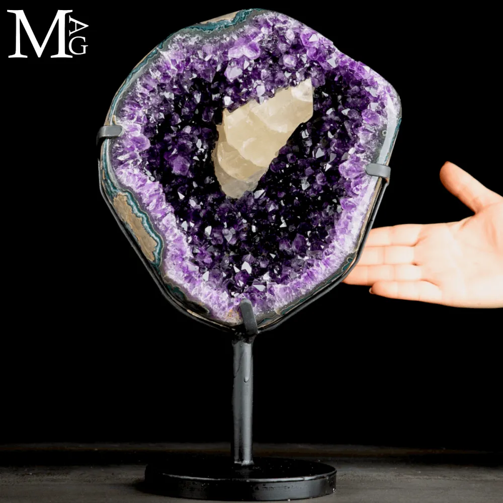 Geode di Ametista con Calcite – Uruguay