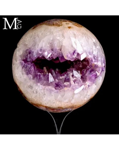Grande Sfera in Quarzo Ametista da Geode Naturale
