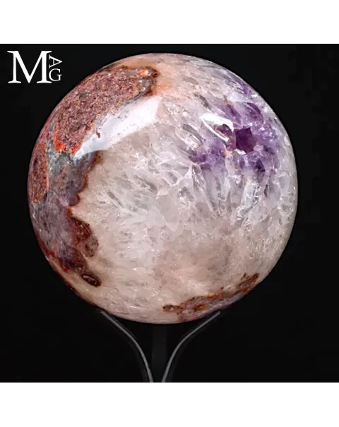 Grande Sfera in Quarzo Ametista da Geode Naturale