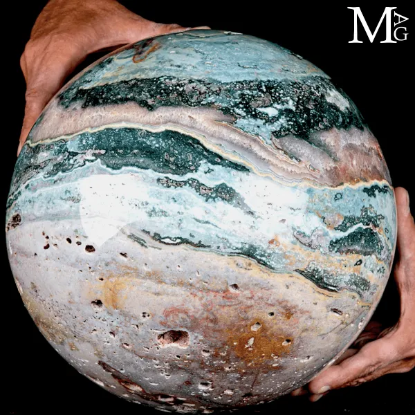 Grande Sfera in Diaspro Naturale Policromo
