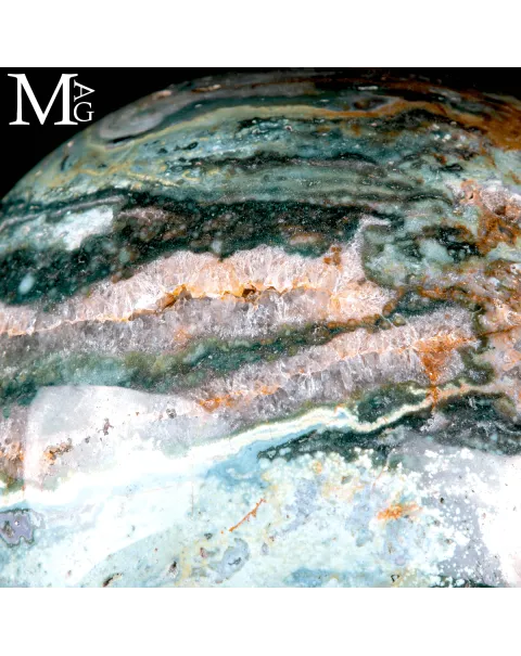 Grande Sfera in Diaspro Naturale Policromo