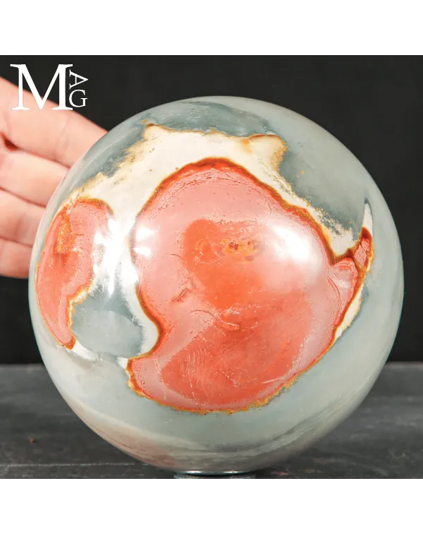 Sfera in Diaspro Policromo del Madagascar