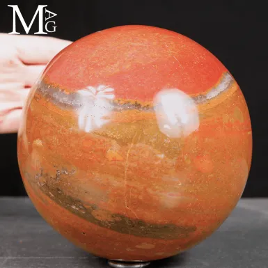 Sfera in Diaspro Rosso Naturale