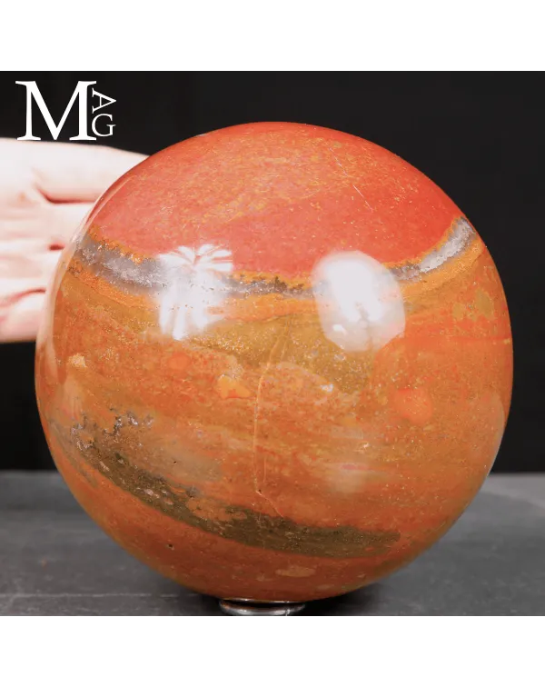 Sfera in Diaspro Rosso Naturale