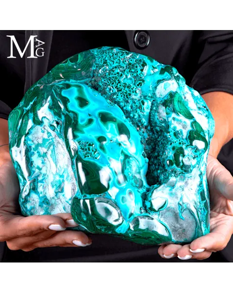 Malachite con Crisocolla – Miniera Star of the Congo.