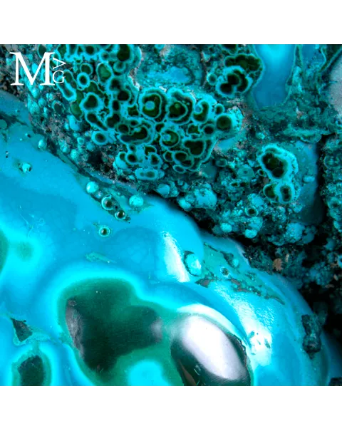 Malachite con Crisocolla – Miniera Star of the Congo.