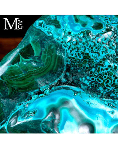 Malachite con Crisocolla – Miniera Star of the Congo.