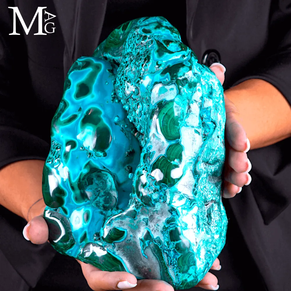 Malachite con Crisocolla – Miniera Star of the Congo.